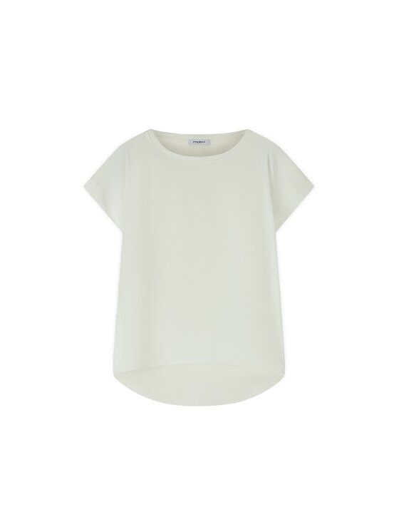 Motivi Motivi T-Shirt G063W903694N011 Biały Regular Fit