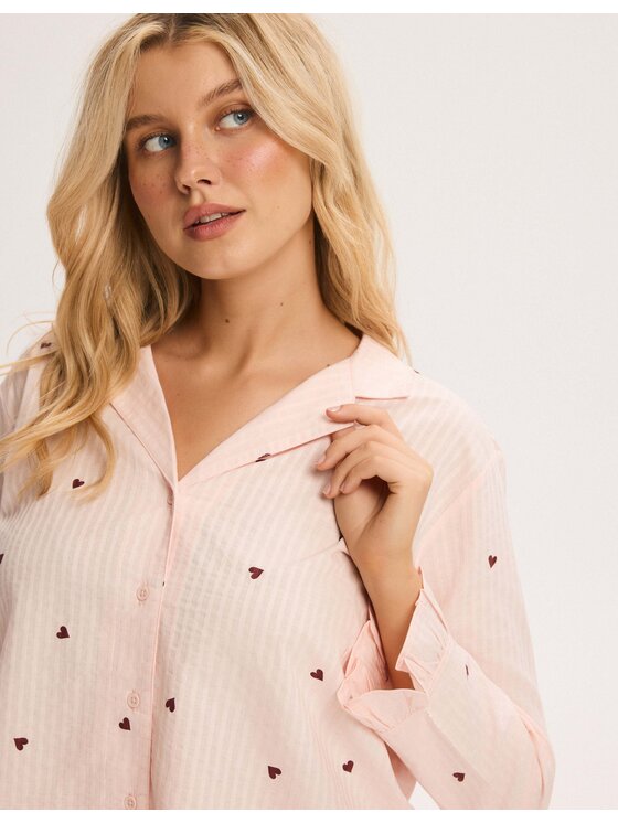 Esotiq Esotiq Piżama 46257 Różowy Regular Fit