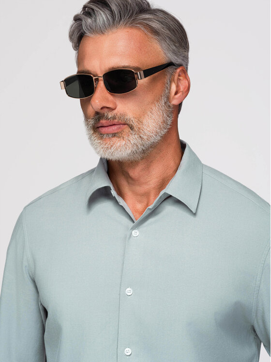Ombre Ombre Koszula OM-SHCS-0190 Szary Regular Fit