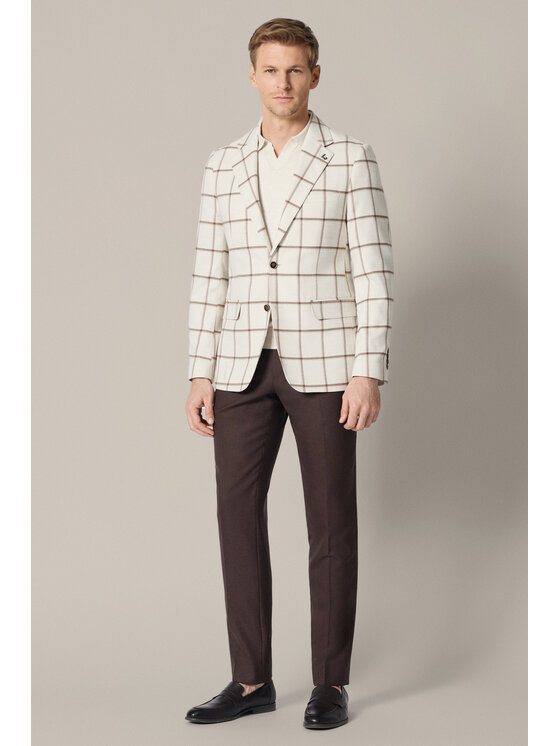 Lancerto Lancerto Marynarka Clusone MA131126000031 Beżowy Regular Fit