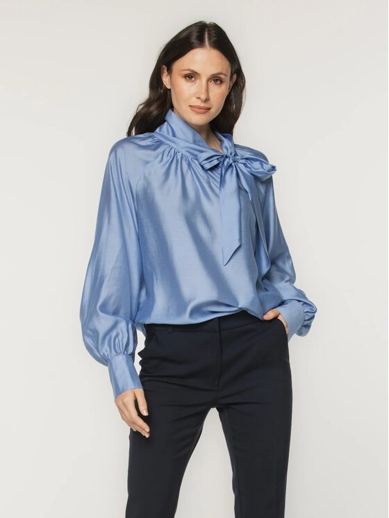 Willsoor Willsoor Bluzka 61516 Niebieski Oversize