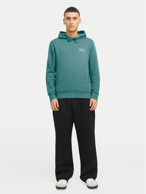 Jack & Jones Jack & Jones Džemperis ar kapuci Corp 12152840 Zaļš Regular Fit