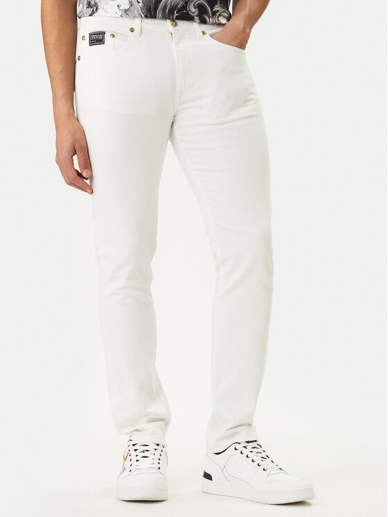 Versace Jeans Couture Blugi 80GAB5S0 CEWCA Alb Slim Fit