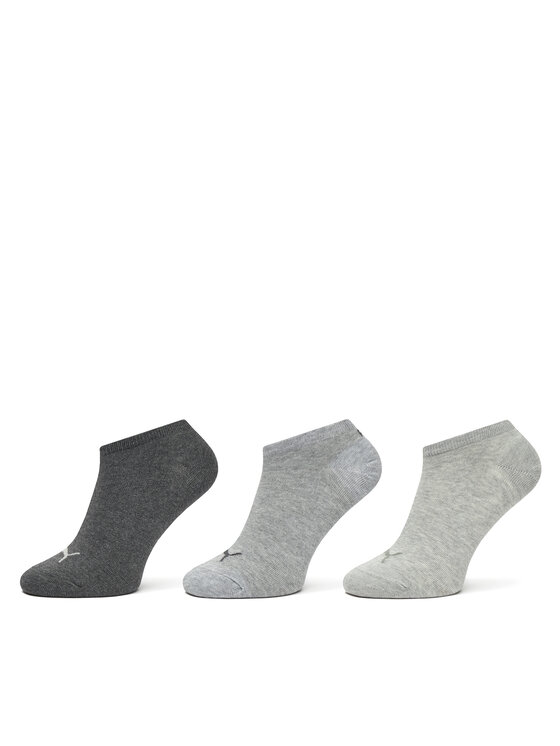 Set de 3 perechi de șosete joase unisex Puma 938624 Gri