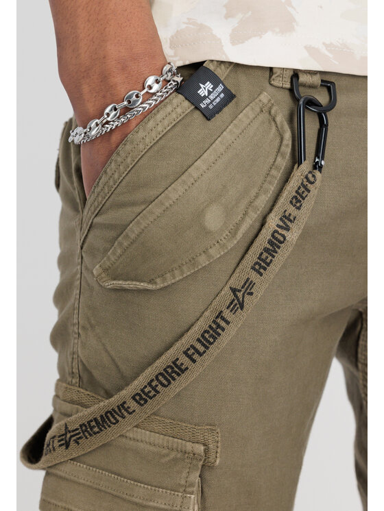 Alpha Industries Alpha Industries Bavlnené nohavice AI.128202-183-31 Kaki Slim Tapered Fit