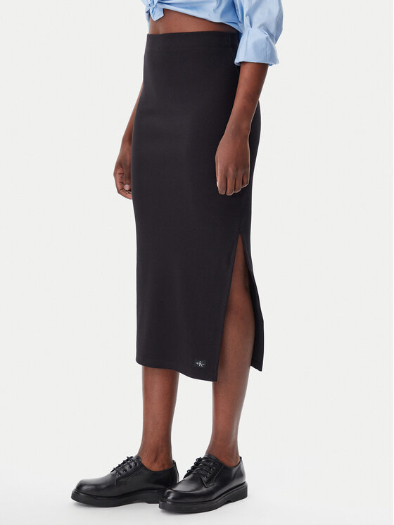Calvin Klein Jeans Calvin Klein Jeans Zīmuļveida svārki J20J225331 Melns Slim Fit