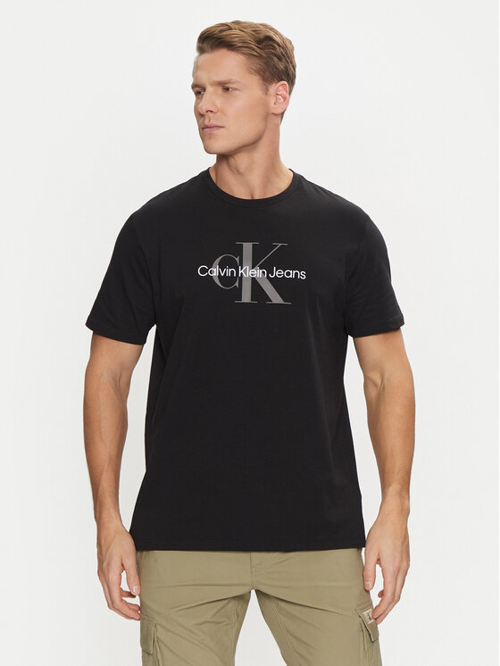 Calvin Klein Jeans Calvin Klein Jeans Tričko Ss Hero Monogram Tee 30s Eu Opt 00040EM286 Čierna Regular Fit