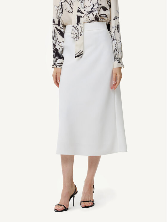 KMX KMX Spódnica midi 116230009 Écru Flare Fit