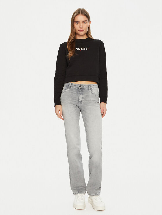 Guess Jeans Guess Jeans Μπλούζα W5RQ28 K68I4 Μαύρο Regular Fit