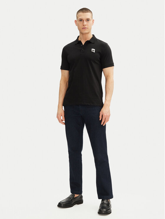 KARL LAGERFELD KARL LAGERFELD Поло 745710 500224 Чорний Regular Fit