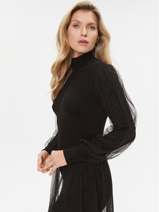 TWINSET TWINSET Trikotažinė suknelė 232TT3413 Juoda Regular Fit