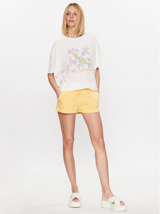Roxy Roxy T-särk Sweet Flowers ERJZT05469 Ekrüüvärv Relaxed Fit