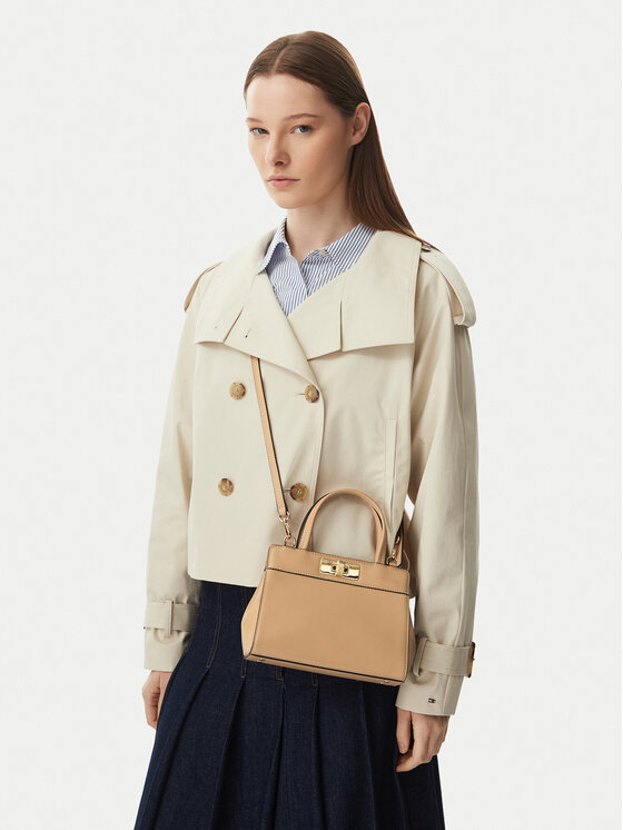 Tommy Hilfiger Tommy Hilfiger Torbica Th Modern Mini Satchel AW0AW18726 Bež
