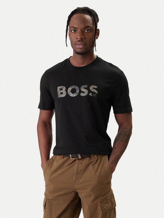 BOSS BOSS T-Shirt Insignia 50556009 Czarny Regular Fit