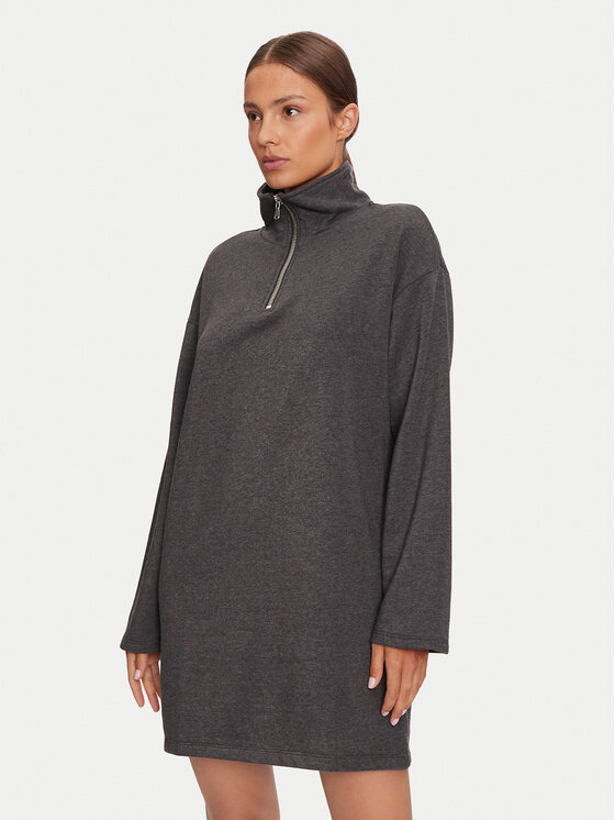 Pieces Pieces Džemper haljina 17152929 Siva Loose Fit