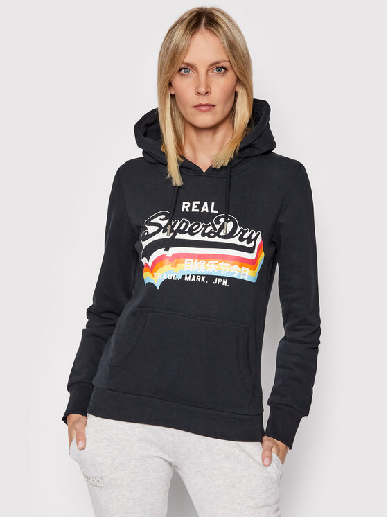 Superdry Superdry Світшот Vl Hood W2010455A Cиній Regular Fit