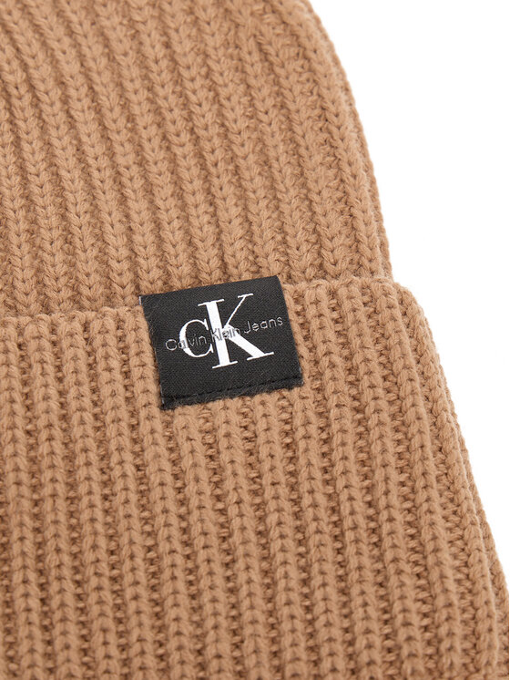 Calvin Klein Jeans Calvin Klein Jeans Набір Шарф і Шапка Monogram Rib Scarf Beanie Set IU0IU00638 Коричневий
