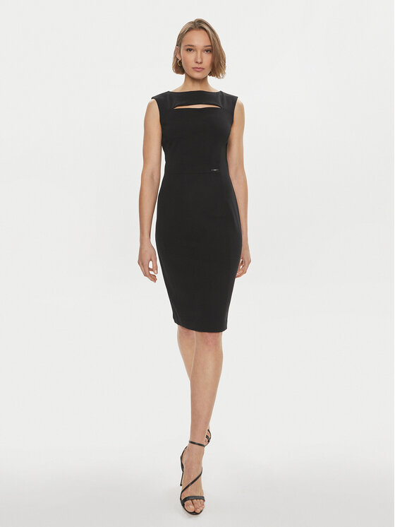Calvin Klein Calvin Klein Φόρεμα κοκτέιλ K20K207035 Μαύρο Slim Fit