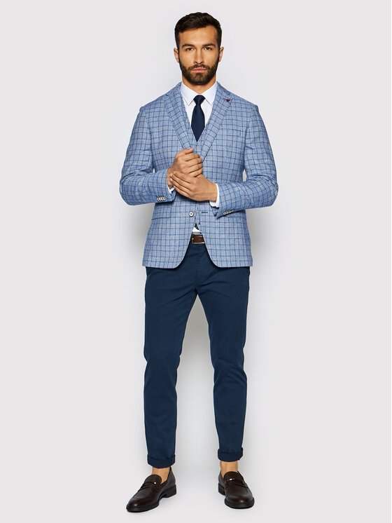 Giacca da abito 2072-00 Blu Slim Fit