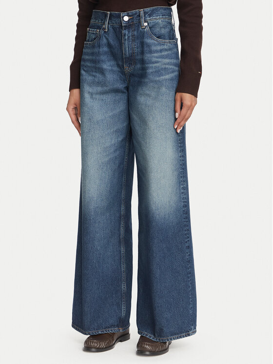 Tommy Hilfiger Blugi Indie WW0WW48567 Albastru Wide Leg