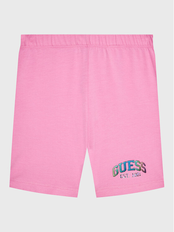 Guess Szorty Sportowe K3rd02 J1311 Różowy Slim Fit Modivopl