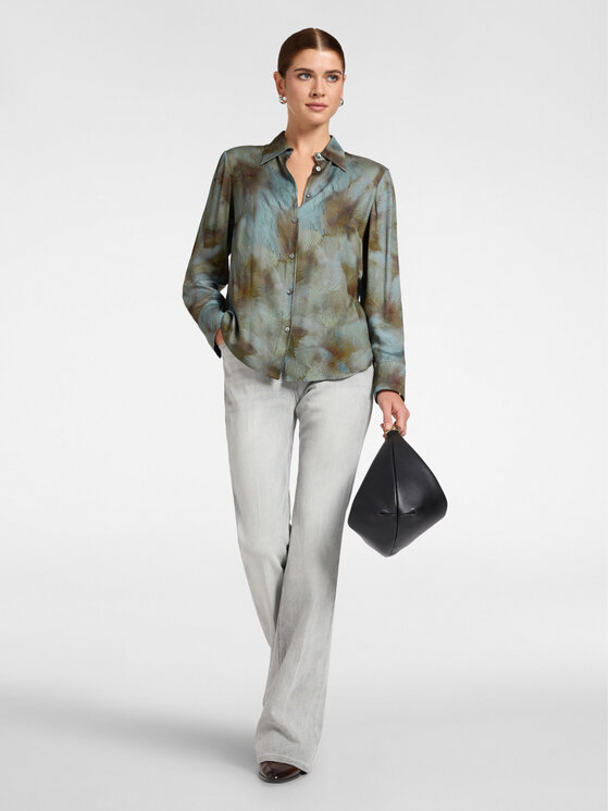 Elena Mirò Elena Mirò Camicia 5045P000373N001 Turchese Regular Fit