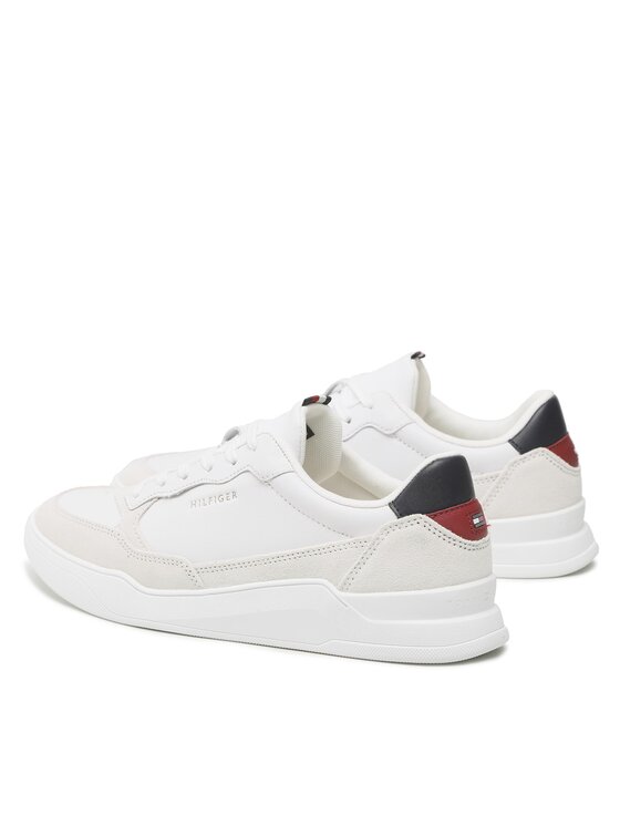 Tommy Hilfiger Tommy Hilfiger Сникърси Elevated Cupsole Leather Mix FM0FM04358 Бял