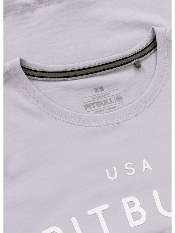 PITBULL PITBULL T-Shirt Koszulka damska USA CAL S Fioletowy Regular Fit