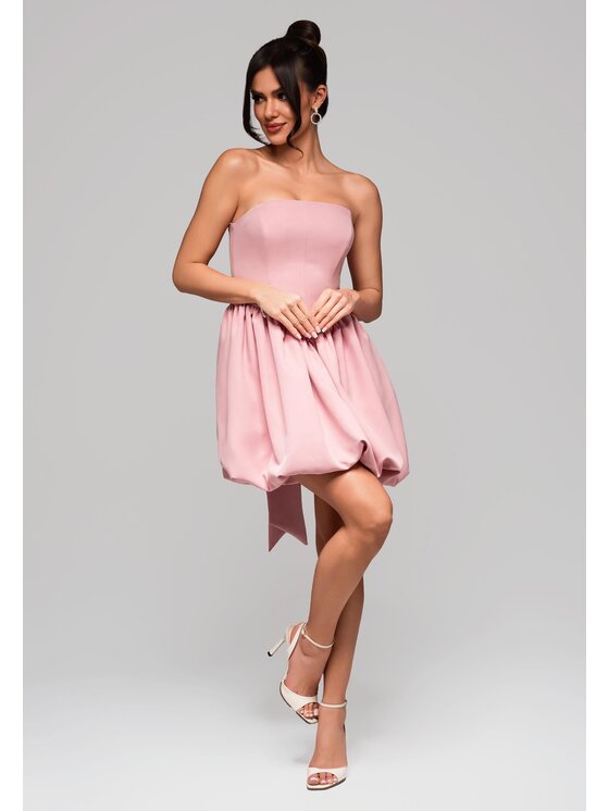 Ombre Ombre Sukienka koktajlowa LA-OM-DLR126 Różowy Regular Fit