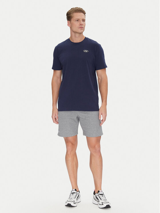 Under Armour Under Armour Marškinėliai Ua Hw Lc Patch Ss 1382902 Tamsiai mėlyna Loose Fit