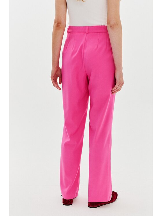 NAOKO NAOKO Kalhoty z materiálu Bubblegum Attitude Růžová Regular Fit