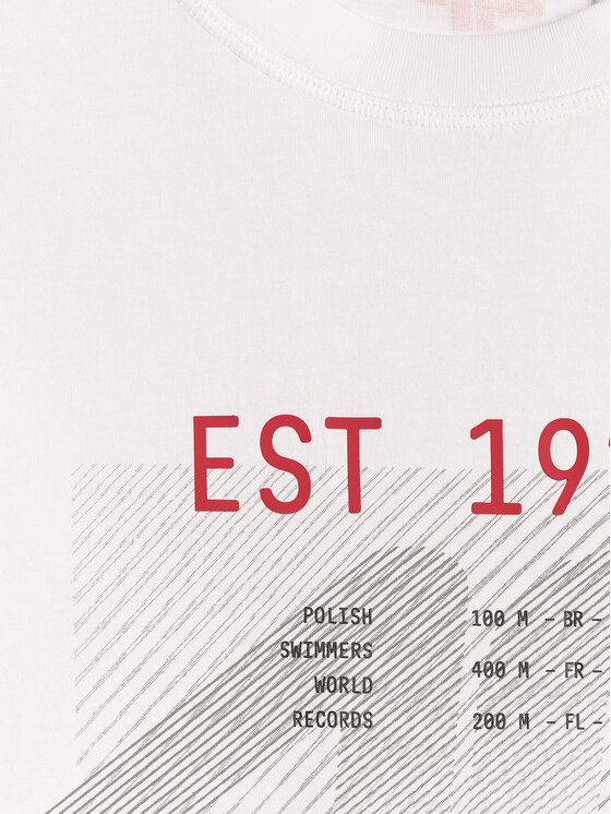 4F 4F T-Shirt AQUA FORCE Biały Regular Fit