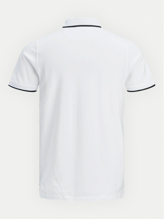 Jack & Jones Jack & Jones Tricou polo Paulos 12136668 Alb Slim Fit