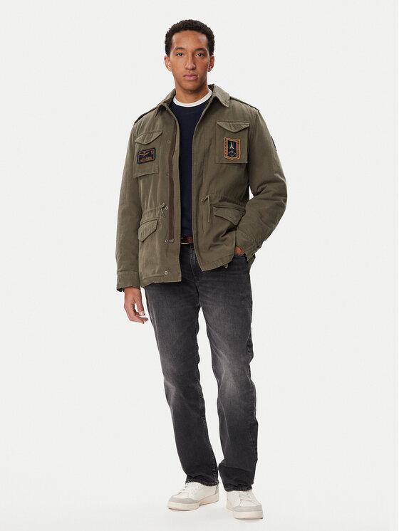 Aeronautica Militare Aeronautica Militare Übergangsjacke 262AB3087UCT04233 Khakifarben Regular Fit