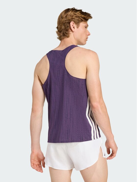 adidas adidas Tank top Adizero Running Fioletowy Slim Fit