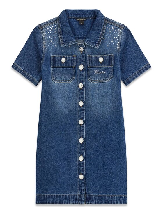 Guess Kids Guess Kids Sukienka codzienna 183385 Niebieski Classic Fit
