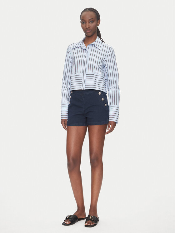 Morgan Morgan Szorty jeansowe 241-SHIVAL Granatowy Slim Fit