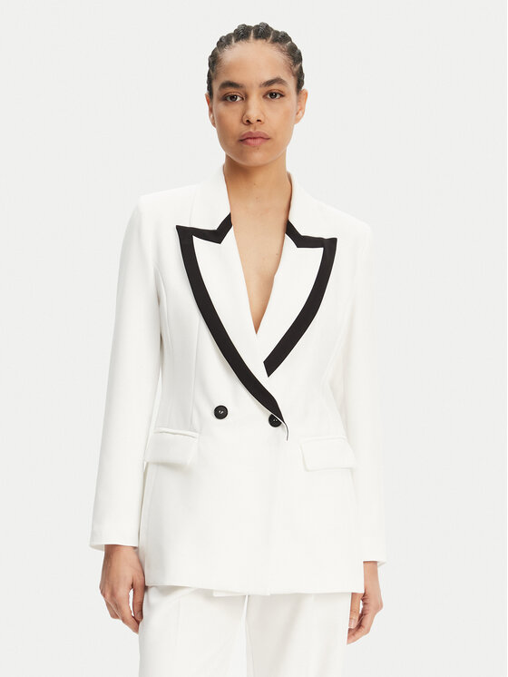 Maryley Maryley Giacca da abito 25EB189/43BN Bianco Regular Fit
