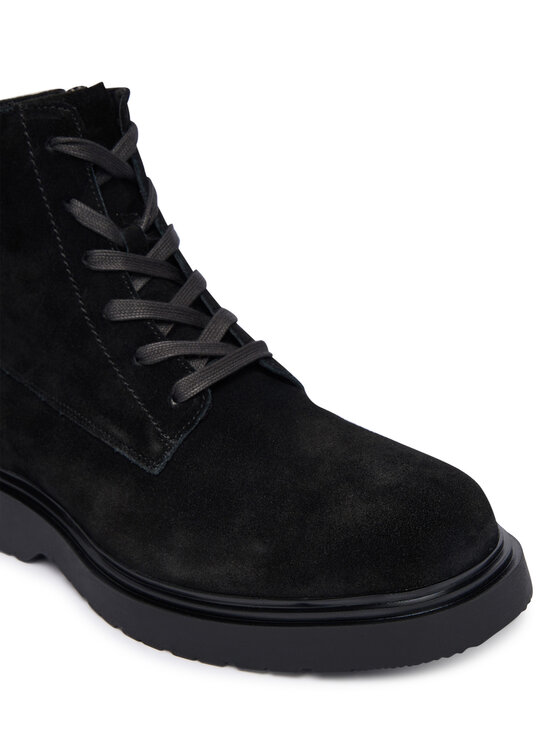 Calvin Klein Calvin Klein Trzewiki Combat Ess Lace Up Zip Boot Su YM0YM01371 Czarny