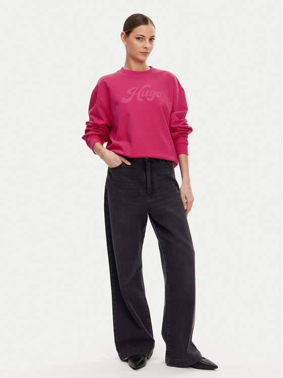 HUGO HUGO Pulóver Deroxina 50541169 Rózsaszín Relaxed Fit