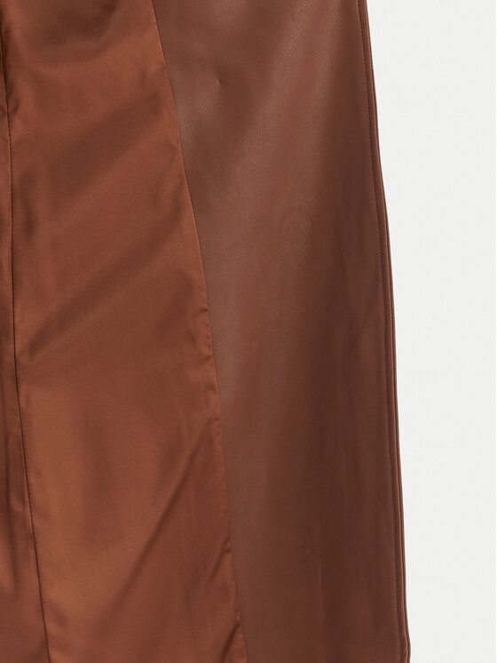 Bardot Bardot Plášť z umělé kůže 59899JB5 Hnědá Regular Fit