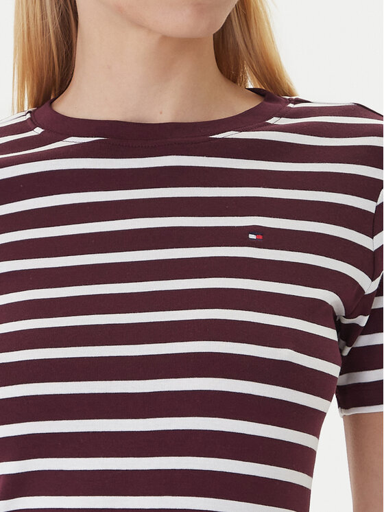 Tommy Hilfiger Tommy Hilfiger T-shirt New Cody WW0WW40587 Tamnocrvena Slim Fit