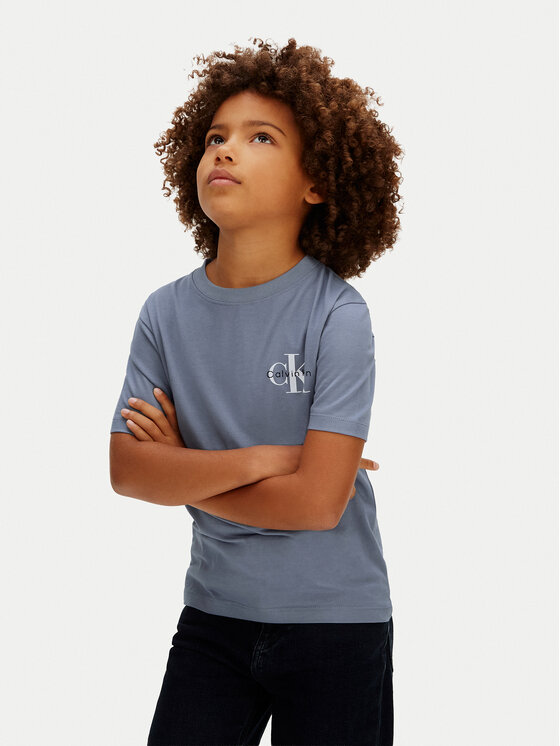 Calvin Klein Jeans Calvin Klein Jeans Póló Chest Monologo LV1CKSJA32 Kék Regular Fit