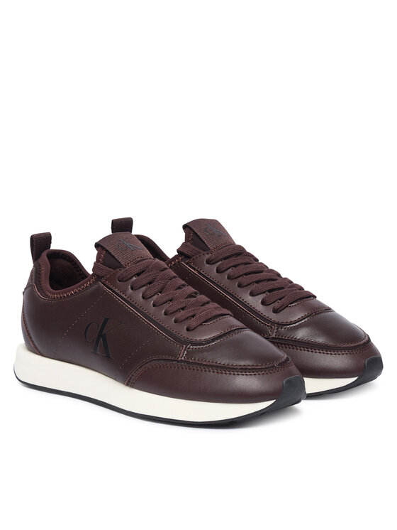Calvin Klein Calvin Klein Sneakersy Retro Runner Sock Panl Lth Neo HW0HW03118 Bordó