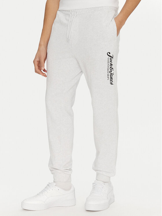 Jack & Jones Jack & Jones Set tricou și pantaloni de trening  Beau 12277849 Alb Relaxed Fit