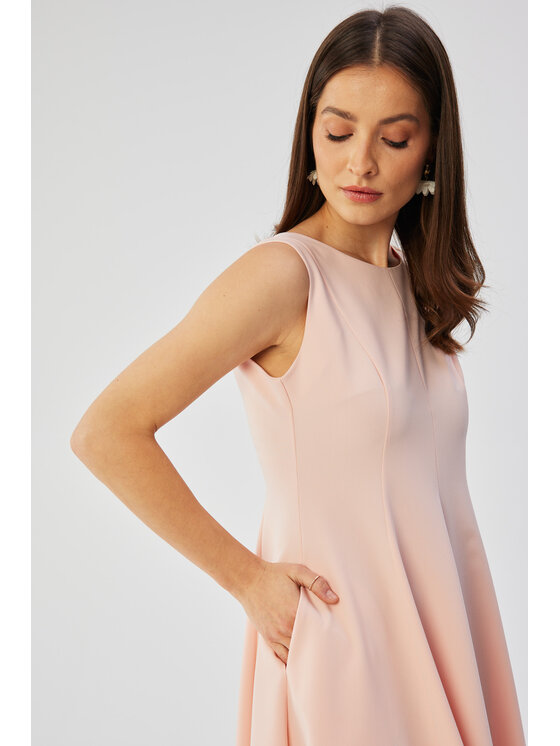 Stylove Stylove Koktejlové šaty S358 Růžová Comfortable Fit