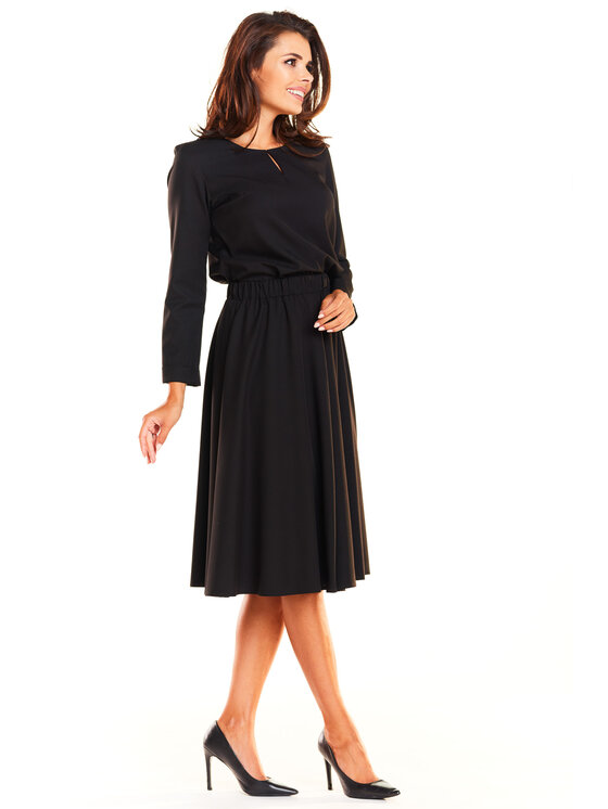 Awama Awama Sukienka codzienna A237 Czarny Basic Fit