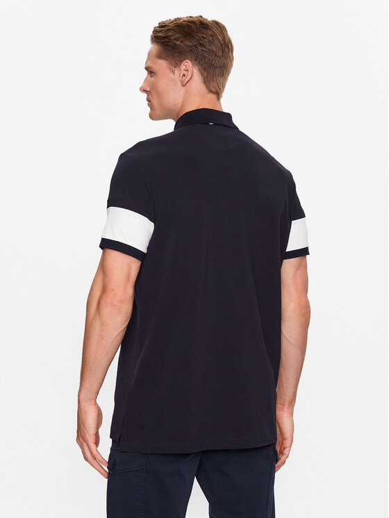 Tommy Hilfiger Tommy Hilfiger Polo majica Colourblock Placement MW0MW30755 Mornarsko modra Regular Fit