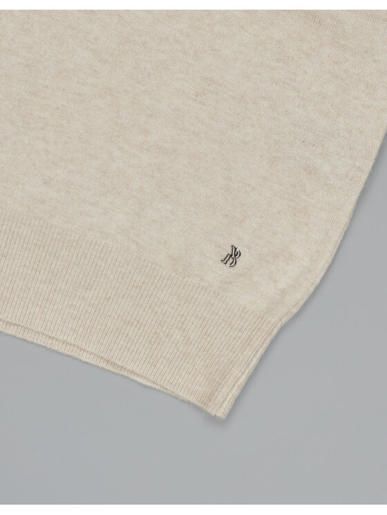 Borgio Borgio Sweter caravaggio Beżowy Slim Fit