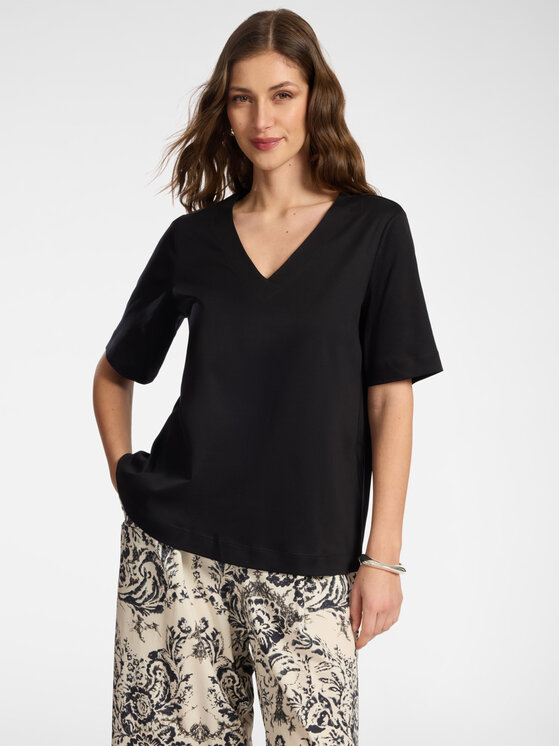 Elena Mirò Elena Mirò T-Shirt G004Z000633N033 Czarny Regular Fit
